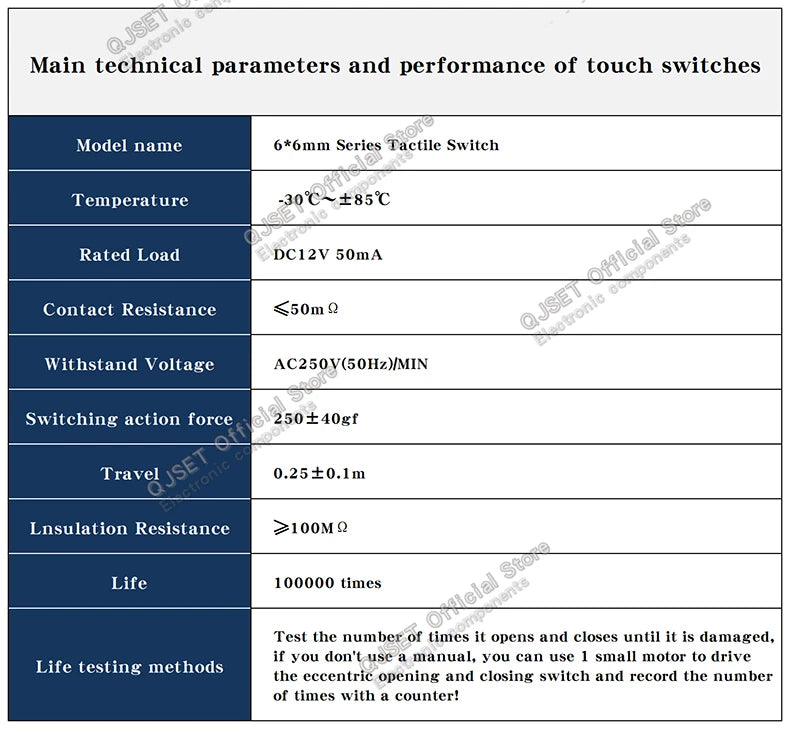 20pcs SMD Tactile Switch 6*6*4.3mm 6x6x5/6/7/8/9/10/11/12/13/14mm 6X6 4-Pin SMT Induction Oven Touch Tactile Button Micro Switch