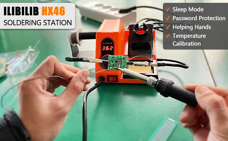 600W Digital Soldering Iron Station Kit Quick Heat Adjustable Temp Welding