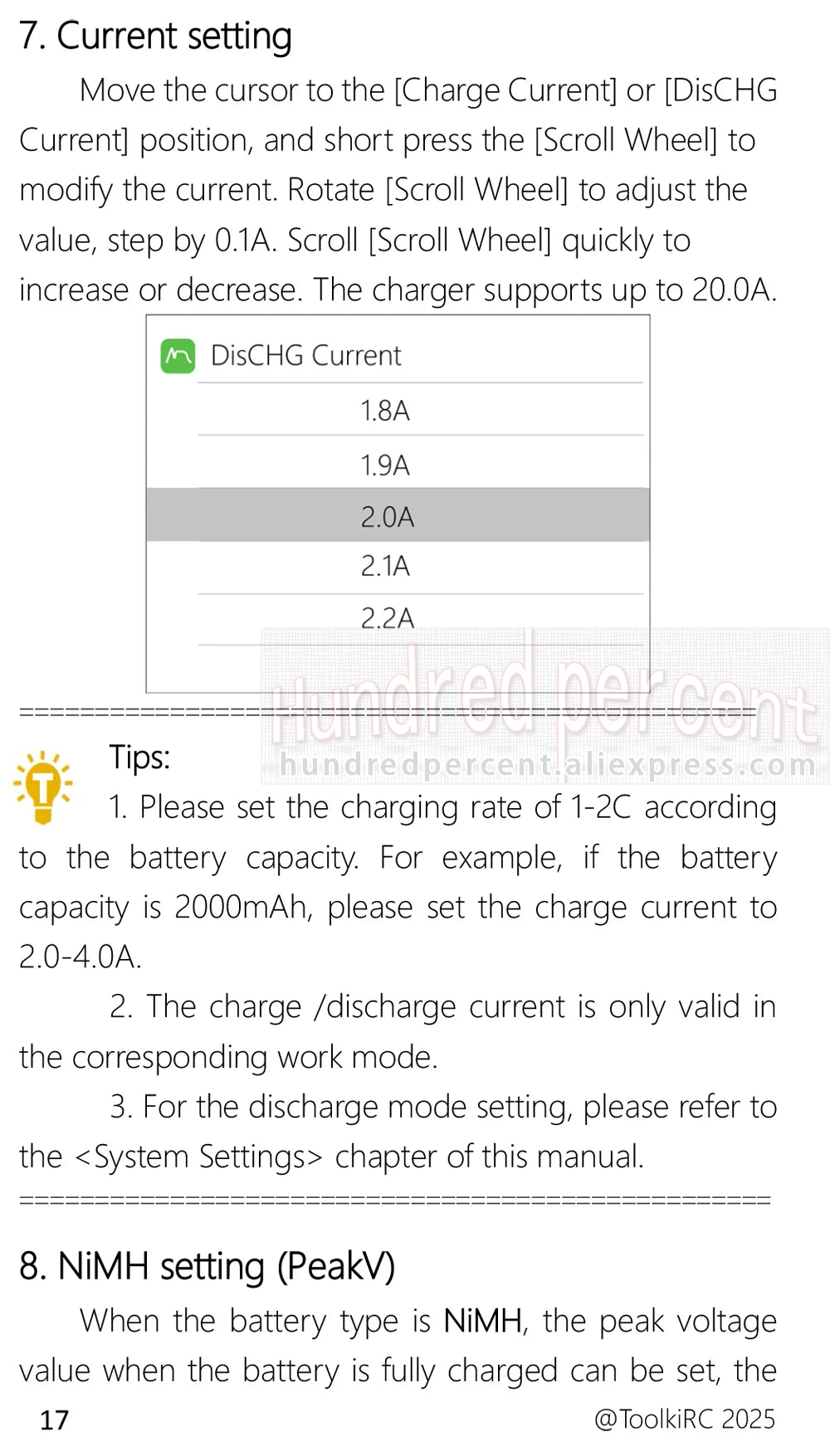 ToolkitRC M8AC Smart Lipo Battery Charger Discharger AC 200W DC 600W 20A for 1-8S LiHV Lipo Battery PD 65W FPV Model Parts Car