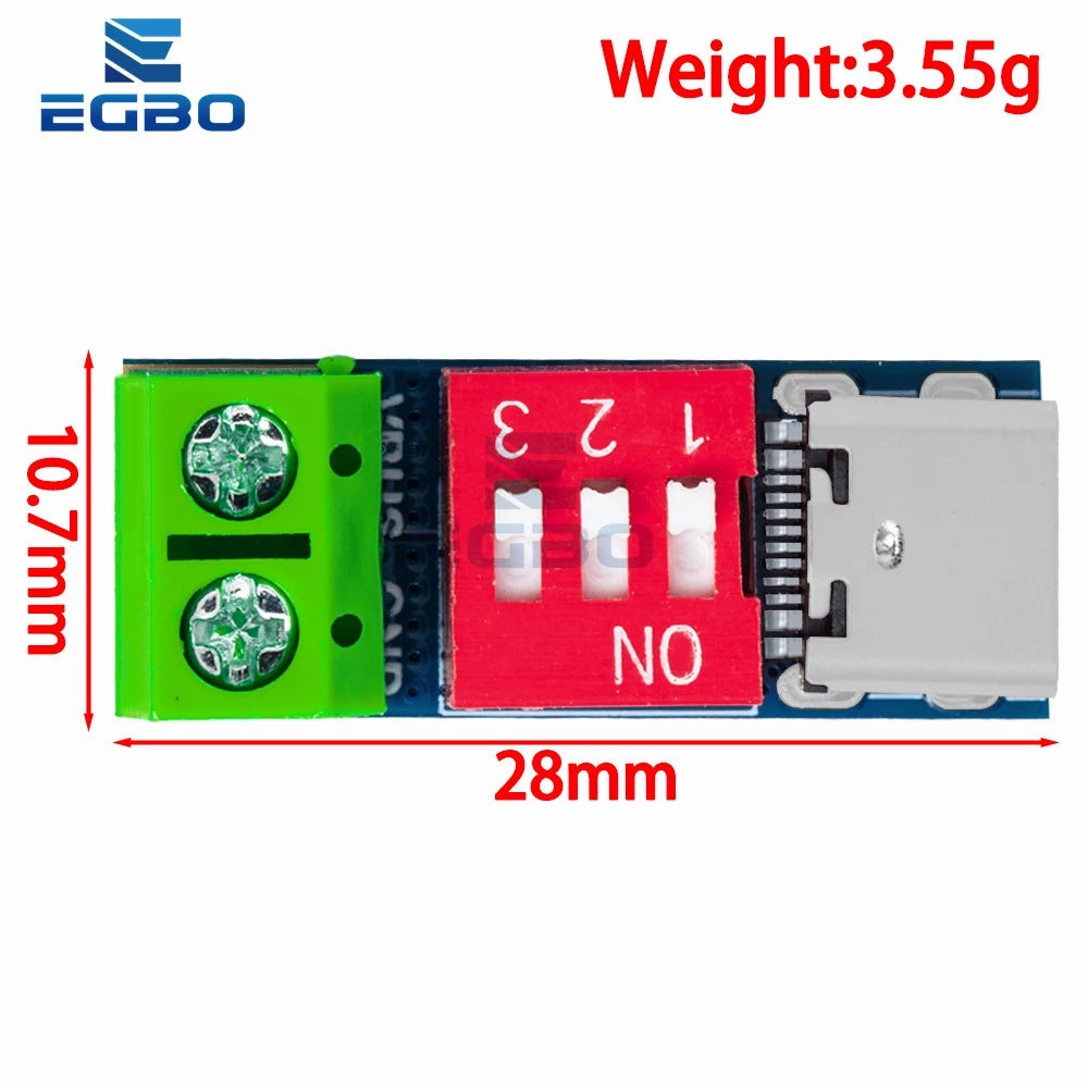 USB-C PD Trigger Board Module PD/QC Decoy Board Fast Charge USB Type-c to 12v High Speed Charger Power Delivery Boost Module