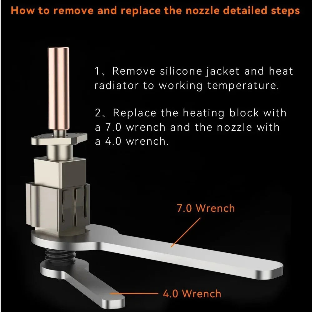 Upgrades V2 Hotend Kit For Bambu Lab P1P X1 P1S X1C Hot End Thermistor Bimetal Throat Bambulab Hardened Steel Nozzle Print Head