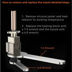 Upgrades V2 Hotend Kit For Bambu Lab P1P X1 P1S X1C Hot End Thermistor Bimetal Throat Bambulab Hardened Steel Nozzle Print Head