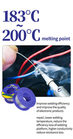 MECHANIC 60g Soldering Wire Double Rosin Core Flux SX-862 183℃ Melting Point 0.3-1.8mm High Purity Environmental Tin Wire Tools