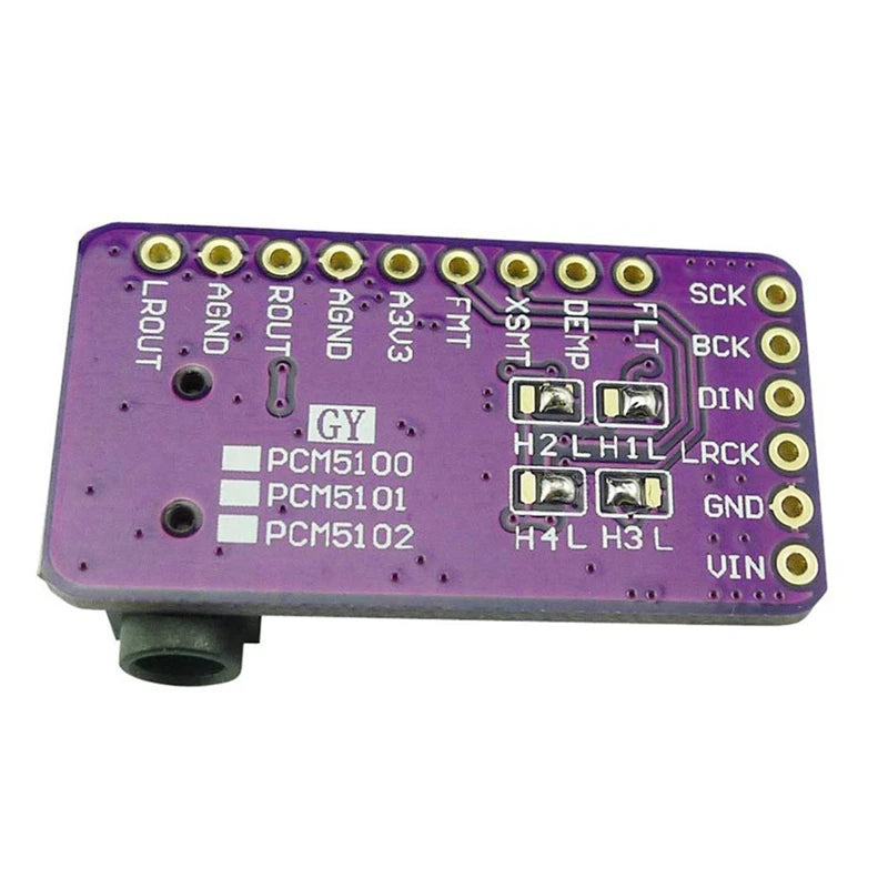 DT21 2X PCM5102 I2S IIS Digital Audio DAC Module, Stereo Converter for Raspberry Pi, 5V