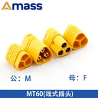 Amass XT30 XT60 XT90M/F Connector High Current Male/Female Lithium Battery Charging Gold Plated Plug