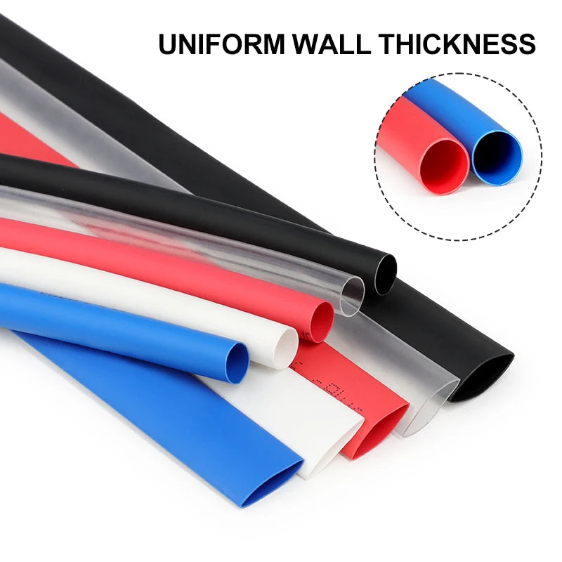 2:1 Heat Shrink Tube Kit Thermoresistant Shrinkage Tubing Wire Wrapping Electrical Connection Cable Insulation Sleeved Protecter