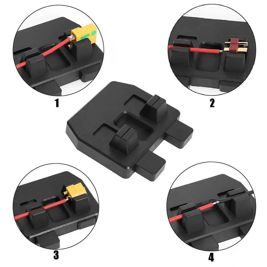 Rc Abs Black Soldering Tool Holder Model Car Drone Marine Welding Tool T Plug Connector Xt30 Xt60 Xt90 Ec5