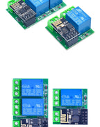 ESP8266 Dual Channel WIFI Relay Module ESP-01 DC5V With Relay Indicator and Reset Button 2 CH relay Boad Low Level Control