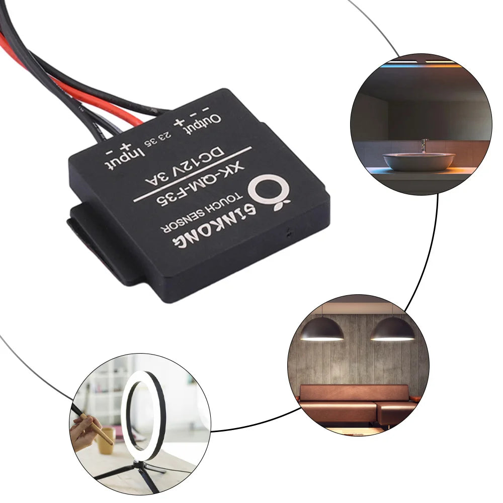 DC 12V 3A Touch Switch Sensor Stepless LED Inductive Dimmer Bathroom Mirror Lamp Dimming Control Switch for Led Light Mirror