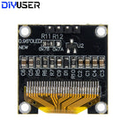 DIYUSER 0.96 Inch OLED SSD1306 White/Blue/Yellow 128X64 IIC I2C Serial Display Module 12864 LCD Screen Board For Ard