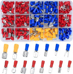 280PCS Wire Connectors, with/without SN-02C Plier (optional), Insulated Butt, Wire Terminal Butt Crimp AWG 23-13