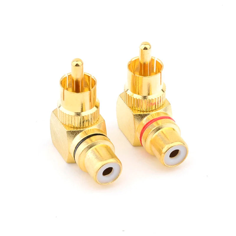RCA Male To RCA Female Lotus Connector Tee Type 3Way Splitter for AV Audio and Video Converter Adapter Gold Plated Copper Brass