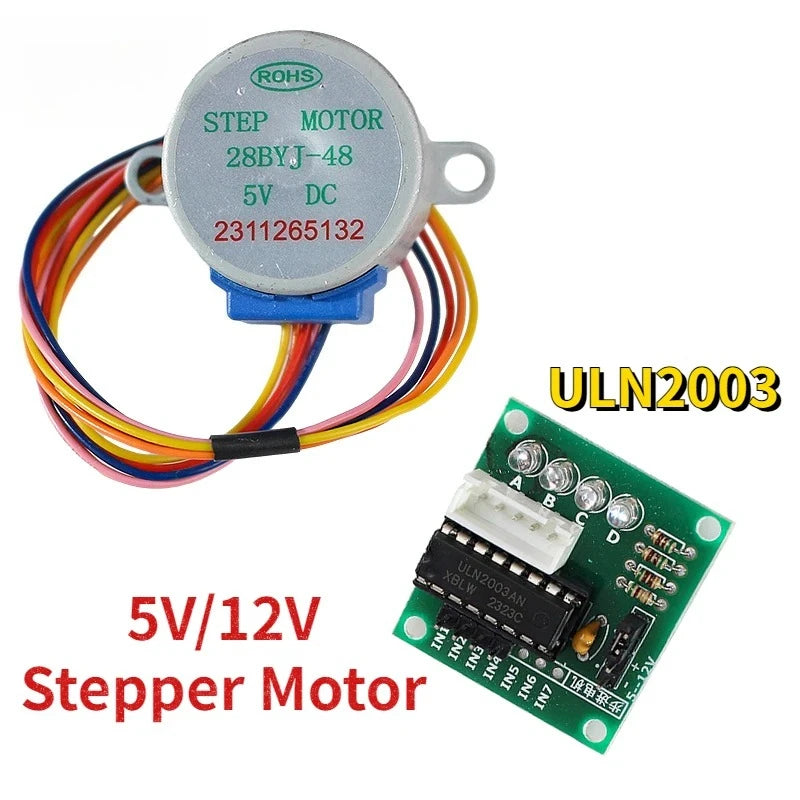 1PCS 5V/12V 28BYJ-48 Stepper Motor ULN2003 Driver Board Micro Step Motor for Arduino DIY Robotics and Electronics Projects