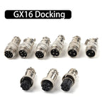 1PCS GX16 2/3/4/5/6/7/8/9/10 Pin Male&Female Docking Aviation Plug Socket Circular Connectors Cable butt joint push-in Port