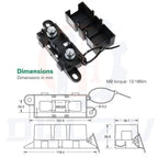 1PCS ANM-H3 MEGA Auto Fuse Holder/ANM Bolt-on blade fuse holder Flat Type Fuse 30A50A 60A 70A 80A 100A 125A 175A 200A 225A -500A