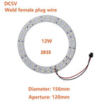 DC5V LED Light Beads Light Source SMD 2835/5730 LED Ring Board Aluminum Lamp Plate Accessorie 10W 12W with SM Female and Driver
