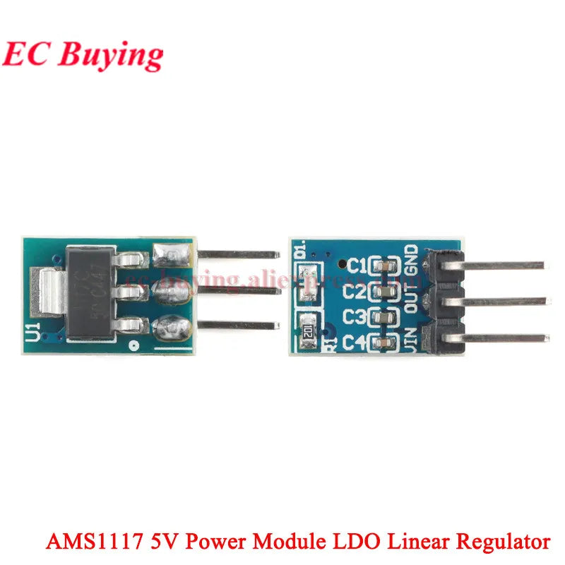 100Pcs/1pc AMS1117 3.3V 5V Power Supply Module AMS1117-3.3 AMS1117-5.0 LDO Linear Voltage Regulator Board 800mA PCB
