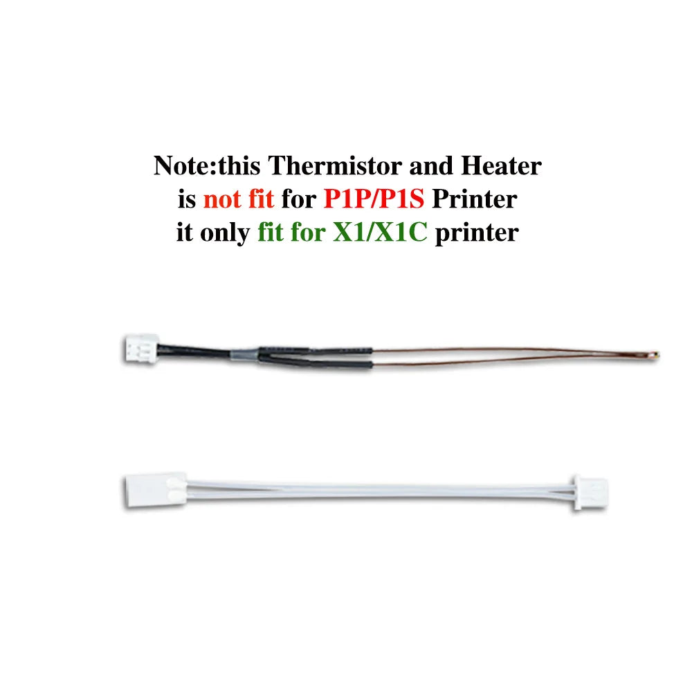 For Bambu Lab Hotend v2.0 V3.0 Kit X1c  P1P Thermistor & Ceramic heater Plate Hotend V3Heater Cartridge 24V 50W 3D Printer Parts