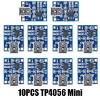 10PCS Micro/TYPE-C/MINI USB 5V 1A 18650 TP4056 Lithium Battery Charger Module Charging Board With Protection Dual Functions XCW