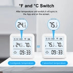 Tuya WIFI Temperature and Humidity Sensor Hygrometer Thermometer with/No LCD Display Indoor Support Alexa Google Assistant