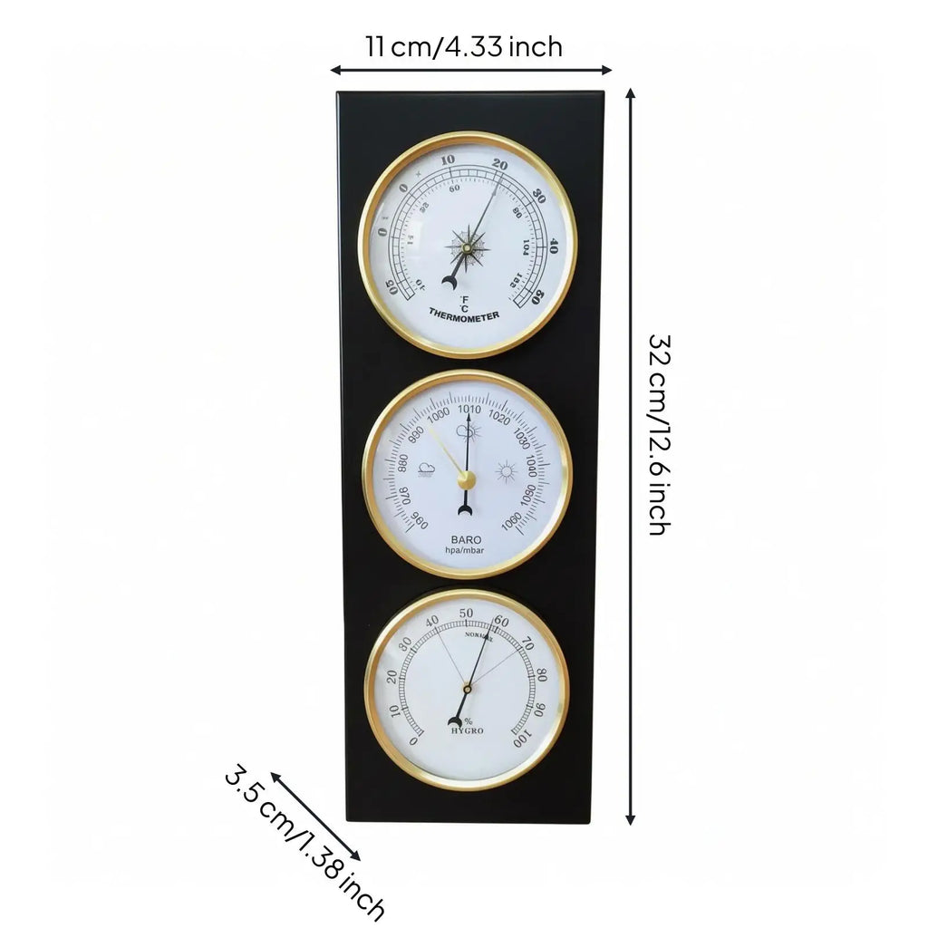 Classic Wall Barometer with Hygrometer and Thermometer for Accurate Indoor Weather Tracking Home Decor