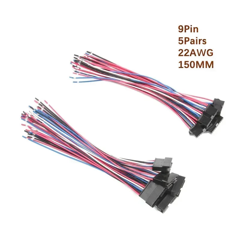 5/10 Pairs JST SM 2.54mm Pin Connector Set Male to Female Electrical Cable Wire Connector for DIY Projects 2P to 9P
