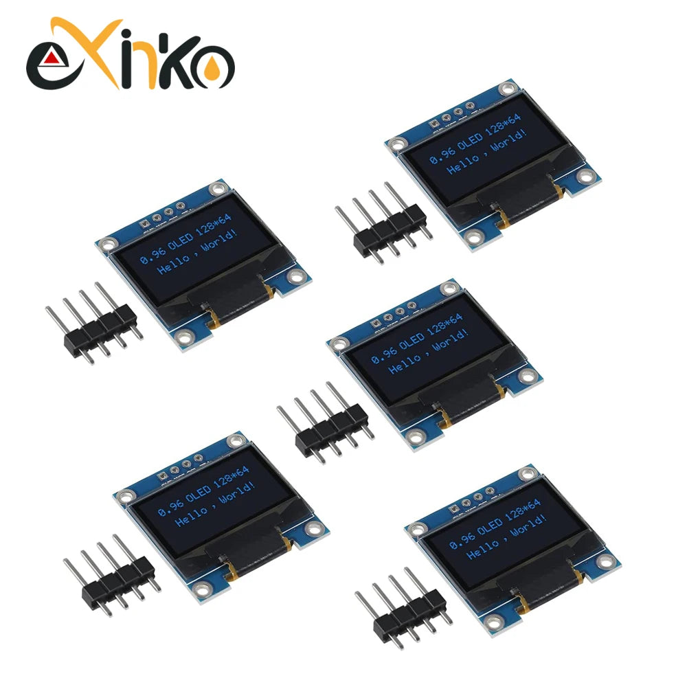 0.96 Inch OLED Display Module SSD1315 I2C IIC SPI Serial 128X64 LCD 4 Pin YellowBlue White for Arduino Pin Headers Soldered