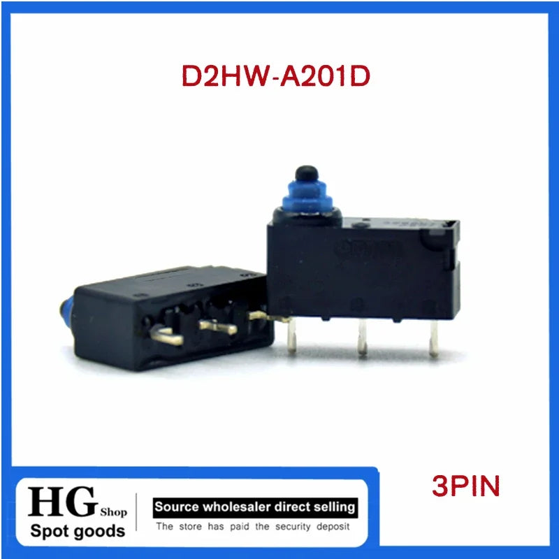 5PCS D2HW-A211D sealed waterproof dust button travel limit micro switch D2HW car door lock G303 3 feet With handle