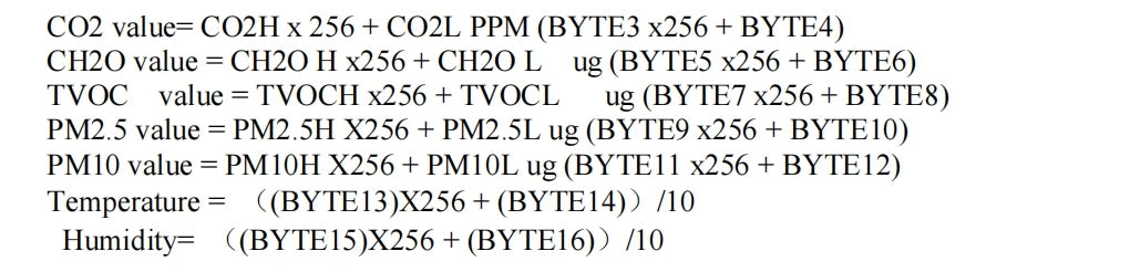1PCS YYS 7IN1Air Quality Sensor PM10 PM2.5 CO2 CH2O TVOC Temp&Hum Gas Sensor Module M702B