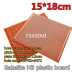 1pcs Bakelite Universal circuit test board HB plastic board 2.54MM PCB 5x7 7x9 9x15 10x15 10x22 12x18 13x25 15x18 18x30cm