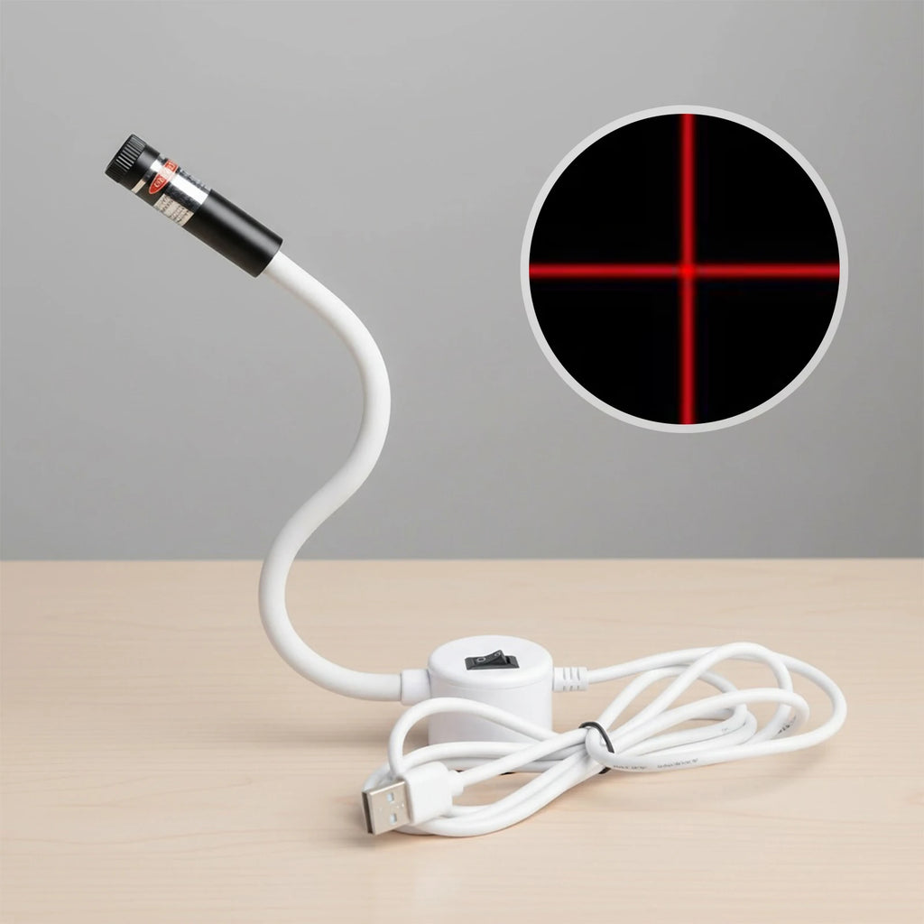 USB Sewing Machine Quilting Light with Adjustable Dot/Straight Line/Crosshair Red Laser Positioning Light for Precise Stitching