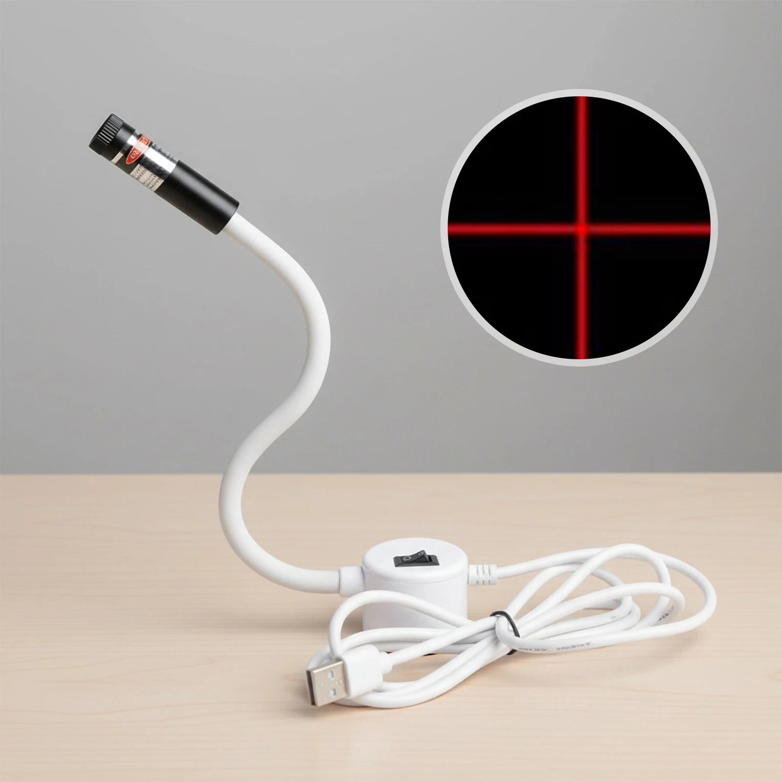 USB Sewing Machine Quilting Light with Adjustable Dot/Straight Line/Crosshair Red Laser Positioning Light for Precise Stitching