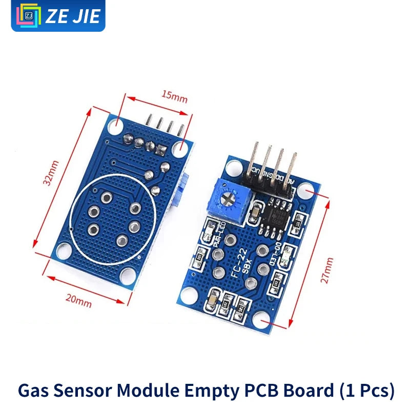 Smoke Gas Sensor MQ‑2/3/4/5/6/7/8/9/131/135