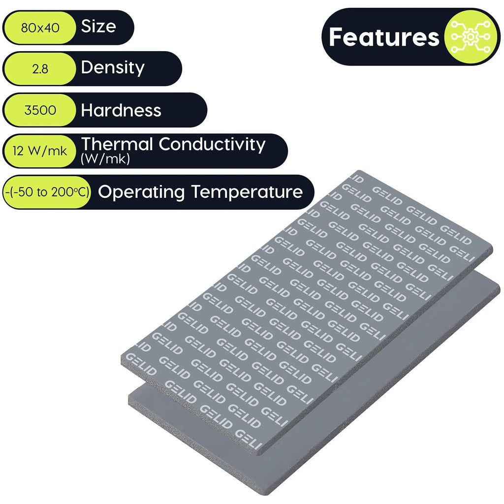 GELID Thermal Pad GP-EXTREME 12W CPU/GPU Graphics Card Motherboard high-performance Pad Heat Dissipation Silicone Pad Multi-Size