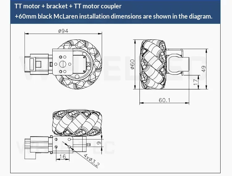 High Quality TT Motor DC Gear Motor Metal Output Shaft High Precision Encoder with Protective Shell