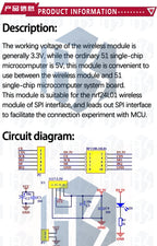 1PC 2.4G NRF24L01+ Upgraded Wireless Module: DIY for Arduino-Compatible Communication Kit (2Mbit/s Data Transmission)