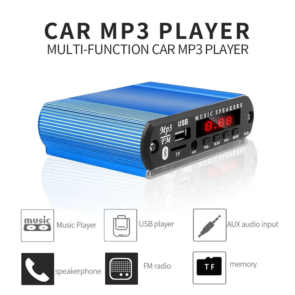 Aluminum Case for Bluetooth MP3 Decoder Board Wireless Player WMA Car Accessory USB/FM Audio Module Box Shell for Decoder Board