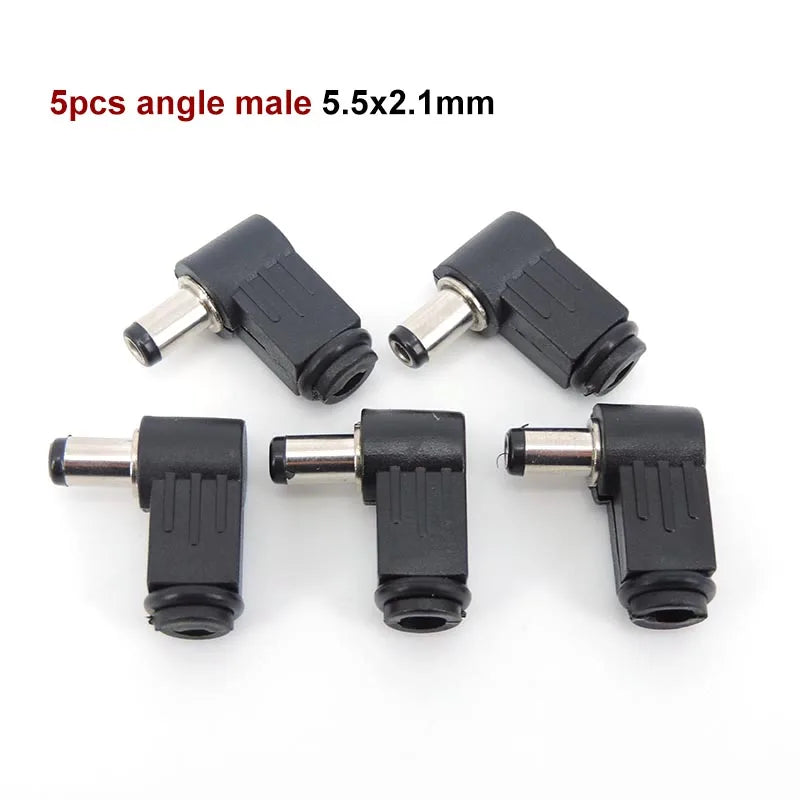 5pcs 10pcs DC female male Power Plug 5.5mm x 2.1mm Male  Female Jack Socket Adapter Connectors Set For DIY Projects Connector