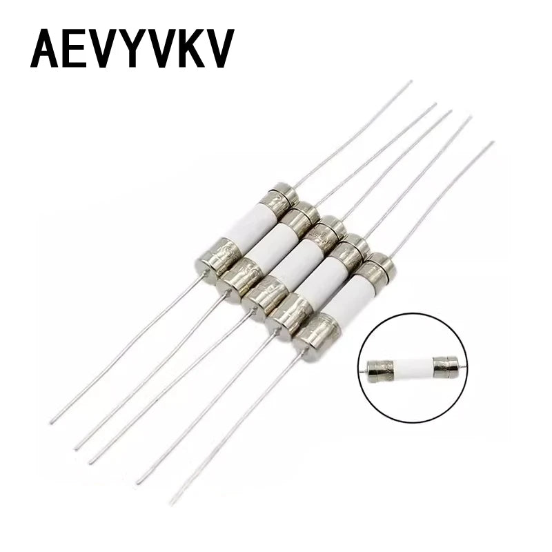 10-100PCS 5*20mm Ceramic fuse Slow Blow tube fuse With a pin 5x20mm 250V 0.5A 1A 2A 3A 4A 5A 6A 7A 8A 10A 12A 15A 20A 25A 30A