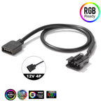 Motherboard 12V 4Pin RGB / 5V 3Pin ARGB to SM JST Female Male Conversion Adapter Cable 30cm for PC Computer LED Light Strip Line