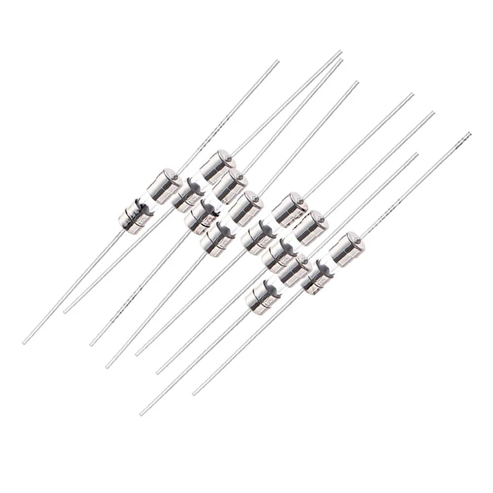 100PCS/lot 3.6x10mm 1A 1.5A 10A AMP Glass Fuse with Leads Axial Leaded Fuse Tube for PCB Circuit Board Electronics Protection
