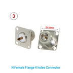 1PCS L16 N/Q9 BNC/TNC/UHF Flange Connector Male Plug/Female Jack 4-Holes Flange Panel Chassis Mount Coaxial Solder Nickel Plated