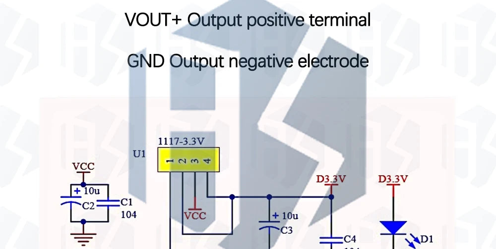 1PCS/5PCS High-Quality AMS1117-3.3 LDO Module: 5V to 3.3V DC-DC Step-Down (800mA Buck Regulator)
