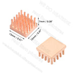 WE DO HEATSINK Small Tiny Useful Pure Copper Heat Sink Without or With Thermal Pad For Raspberry Pi Banana Pi IC Chipset Package