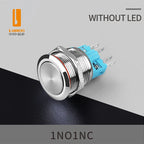 LANBOO 22B2 Economy Metal Pushbutton Switch / 1NO1NC / Momentary or Latching Available. Ring/Power Supply Button
