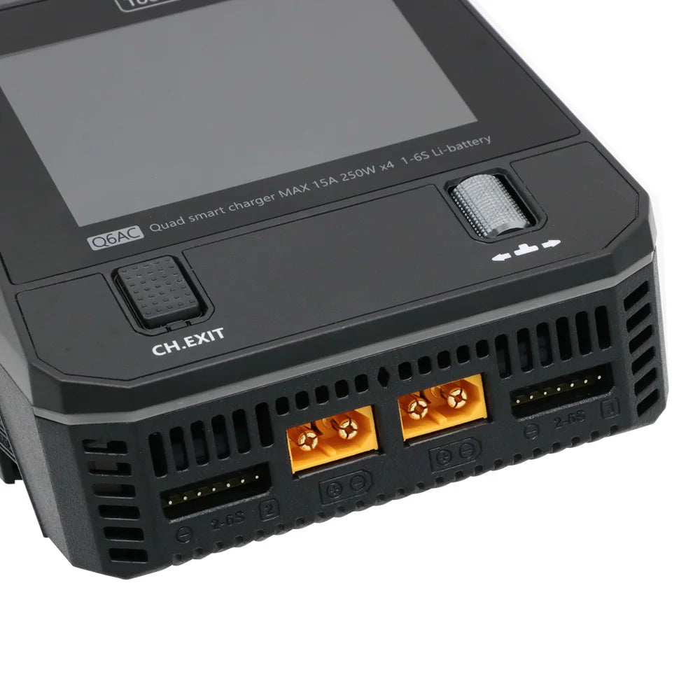 ToolkitRC Q6AC 400W/ DC 1000W 4CH Smart Balance Output Built-in 65W USB Output 15W Charger With Wireless for 1‑6S LiPo Batter