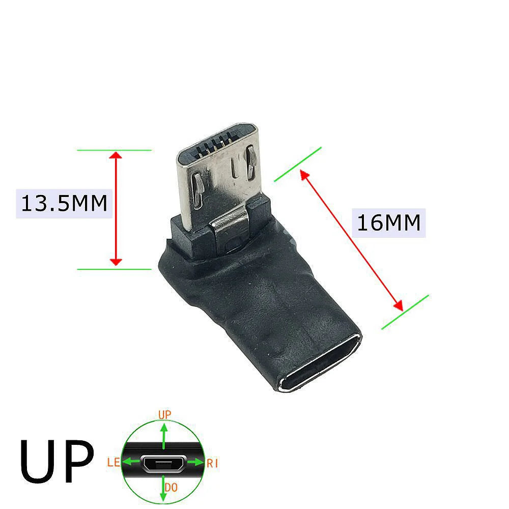 Micro USB Verlängerung Kabel Super Speed Android Elbow Erweiterung Männlichen Zu Weiblichen Daten Sync USB 2,0 Extender Kabel Ve