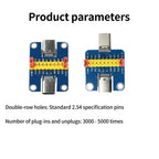 Type-c Male To Female Usb 3.1 Test Pcb Board Adapter Module 2.54mm Type C Connector Socket Data Line Wire Cable Transfer