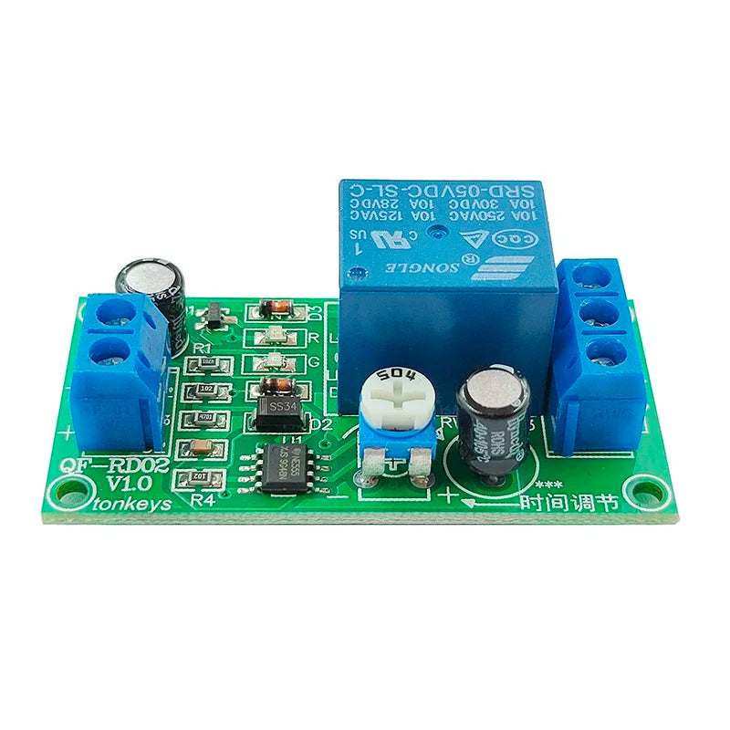 NE555 Time Delay Relay Module Adjustable DC5V/12V/24V 5s/60s/240s Turn off Switch Module for Electronics