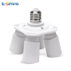 3/4/5 E26 E27 Edison Screw CFL LED Lamp Bulb Base Adapter Anti-Flame PBT Pendant Ceiling Mount Light Socket Splitter Extender